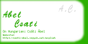 abel csati business card