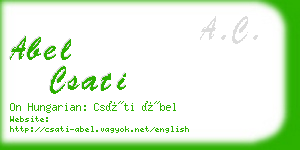 abel csati business card